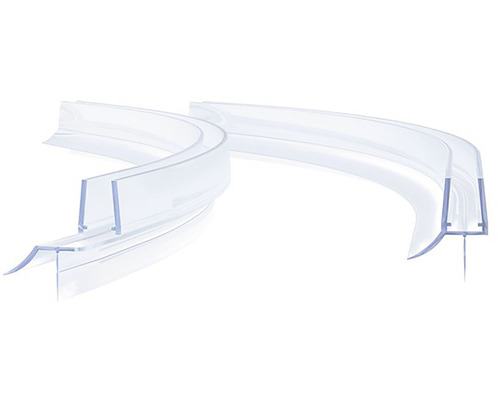 Zakřivené sprchové těsnění z plastu