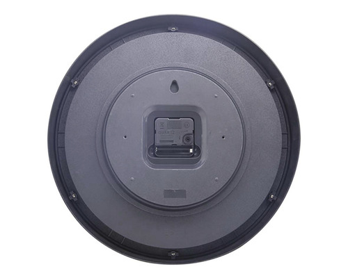 Zadní strana kulatých nástěnných hodin s quartzovým strojkem