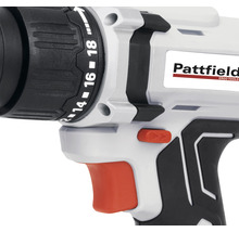 Detail akumulátorového šroubováku značky Pattfield