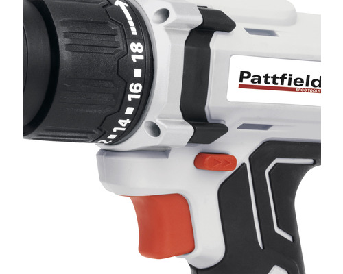 Detail akumulátorového šroubováku značky Pattfield