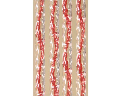 Detailní pohled na čtyři průhledné vodní hadice s červenou spirálou