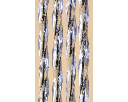 Stříbrný, vinutý ocelový drát