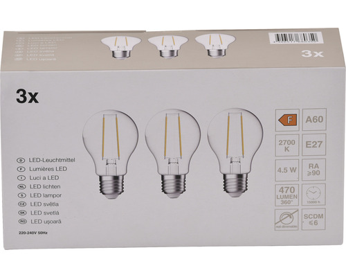 Balení tří LED žárovek