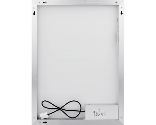 Zadní strana LED zrcadla s elektrickým připojením