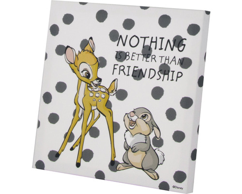 Nástěnný obraz Bambi a Thumper s nápisem ''Nic není lepšího než přátelství''