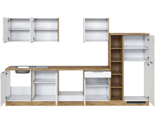 Kuchyňská linka s dřezem, zásuvkou a skříňkami