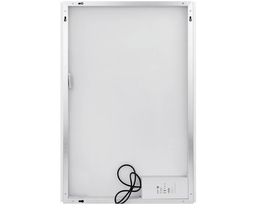 Zadní strana LED zrcadla s montážními otvory