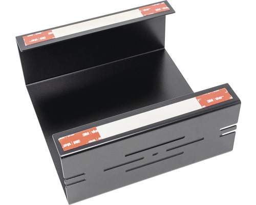 Černý držák zařízení s lepicími pásky