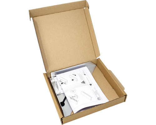 Otevřené balení s montážním držákem a návodem