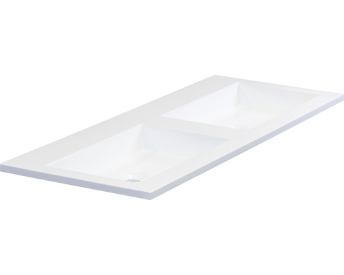 Dvojité umyvadlo ze sanitárního akrylátu do koupelny