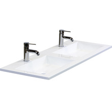 Dvojité umyvadlo se dvěma bateriemi