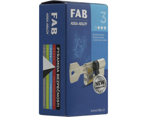 FAB ASSA ABLOY cylindrická vložka včetně klíče v balení