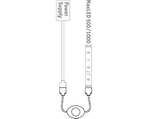 Světelná lišta MaxLED 500 nebo 1000 s napájecím zdrojem