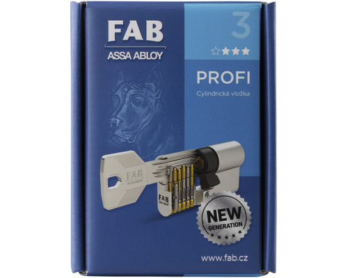 Balení cylindrické vložky FAB Profi pro dveřní zámek s klíčem