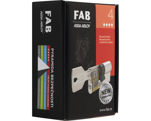 Balení cylindrické vložky FAB ASSA ABLOY s úrovní zabezpečení 4