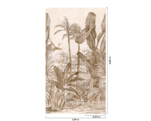 Fototapeta s motivem džungle, rozměry 2,80 metru x 1,59 metru