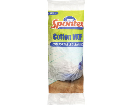 Náhradní hlavice bavlněného mopu Spontex pro pohodlný úklid