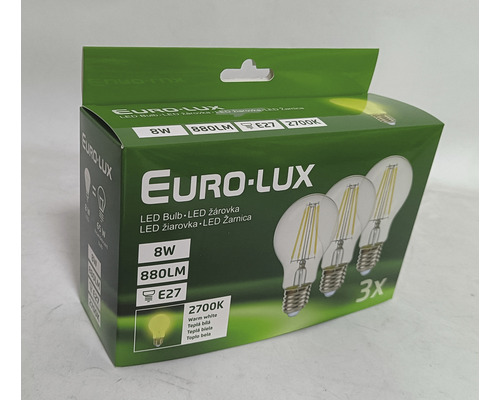 Balení LED žárovek Euro-Lux se třemi žárovkami