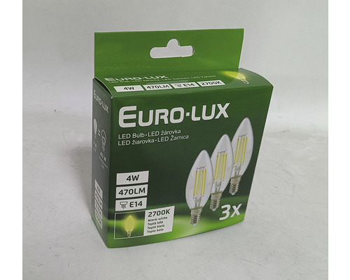 Euro-Lux LED žárovka E14, balení po 3 kusech
