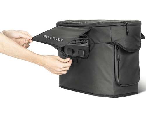 Ochranný kryt EcoFlow pro napájecí stanici v provozu