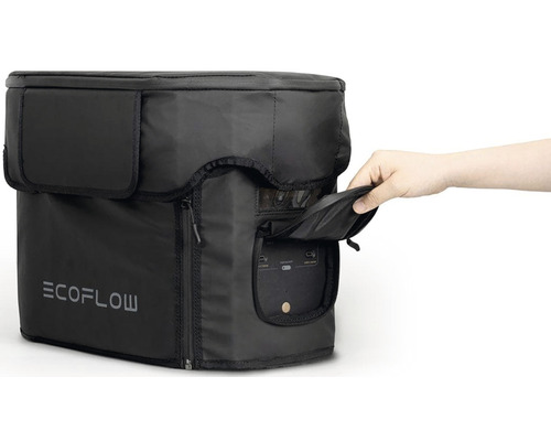 Přenosná taška EcoFlow pro napájecí stanici s otevřeným zipem