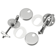 Upevňovací sada pro záchodová sedátka z kovu se šrouby, podložkami a krytkami