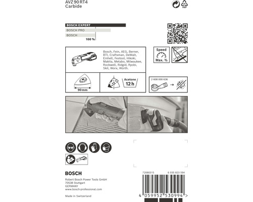 Bosch AVZ 90 RT4 Carbide brusný list, podrobnosti o produktu