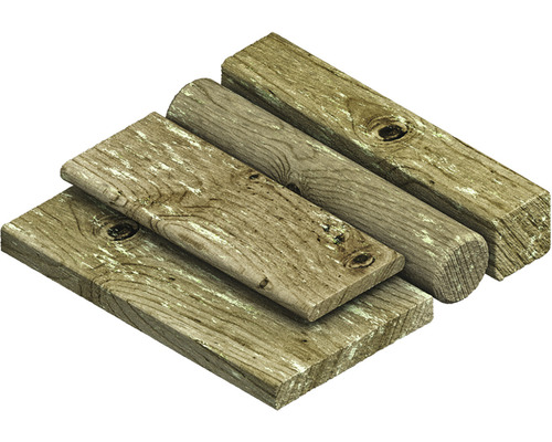 Dřevěné dlaždice v různých tvarech