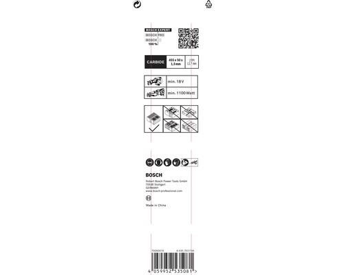 Informace o pilovém listu Bosch Expert z karbidu