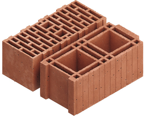 Dvě cihly s různými vzory děr