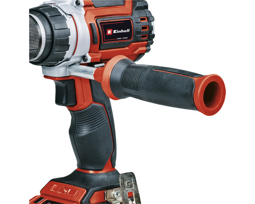 Logo Einhell na akumulátorovém vrtacím šroubováku s přídavnou rukojetí