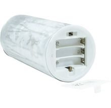 LED svíčka z pravého vosku, pohled na prostor pro baterie