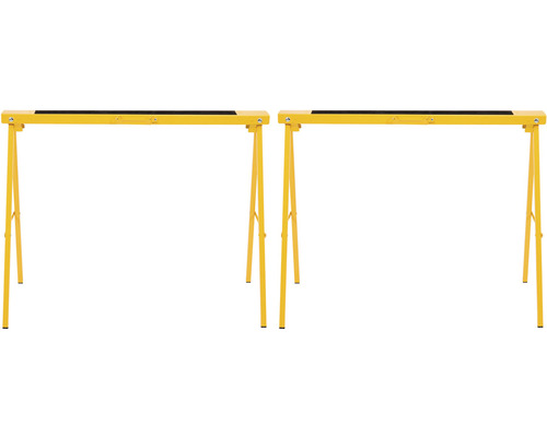 Dvě žluté ocelové kozy.