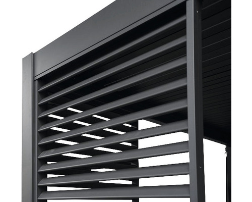 Detail lamelové stěny pro venkovní použití