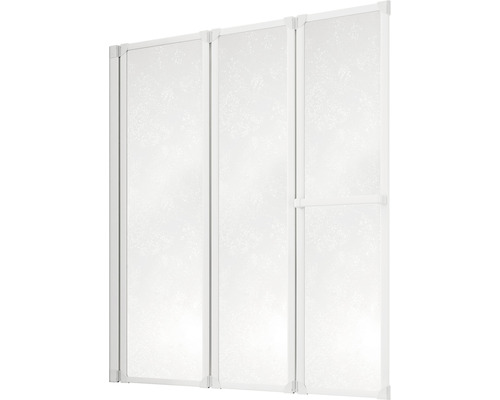 Sprchová zástěna se čtyřmi skleněnými prvky a rámem