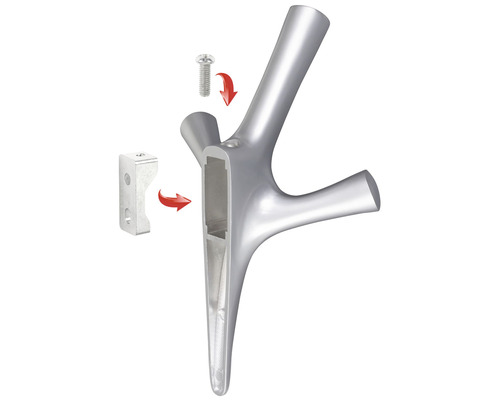 Věšák na šaty s montážním příslušenstvím