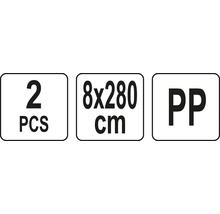 Symbol s informacemi o obsahu balení, velikosti a materiálu