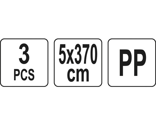 Symbol pro tři kusy, 5 krát 370 centimetrů a polypropylen