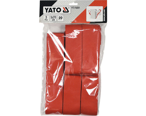 Popruhy na přenášení nábytku Yato, tři kusy, přibližně pět krát 370 centimetrů