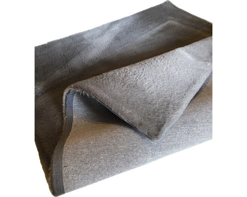 Šedá dekorační látka s krátkým vlasem