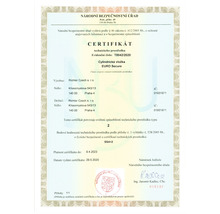 Certifikát pro cylindrickou vložku EURO Secure