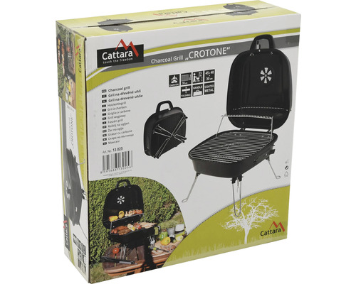 Gril na dřevěné uhlí Cattara Crotone v obalu produktu