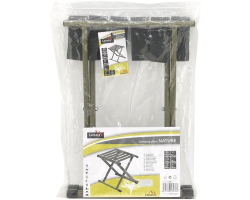 Skládací kempingová stolička v průhledném sáčku