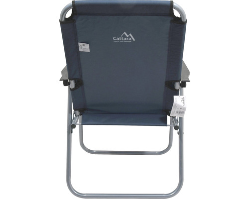 Kempingová židle Cattara s ocelovým rámem, pohled zezadu