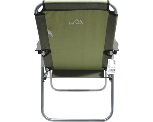 Kempingová židle s logem Cattara, pohled zezadu