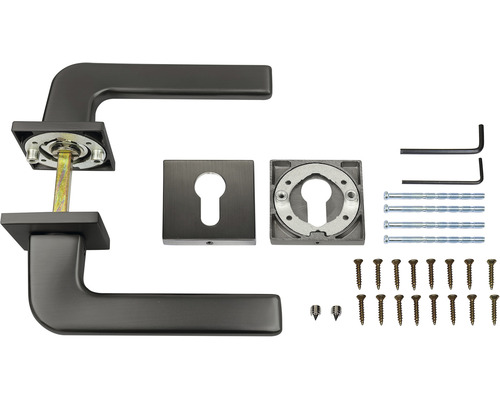 Sada kliky ke dveřím s upevňovacím materiálem