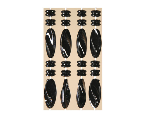 Dekorativní dveřní závěs s černými korálky