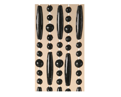 Dekorativní korálkový závěs s černými plastovými korálky