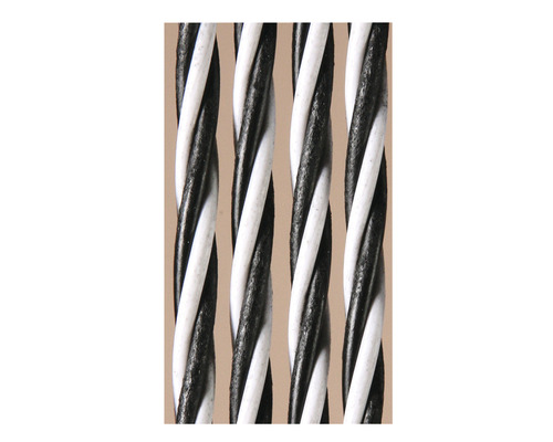 Kroucené textilní kabely v černé a bílé barvě