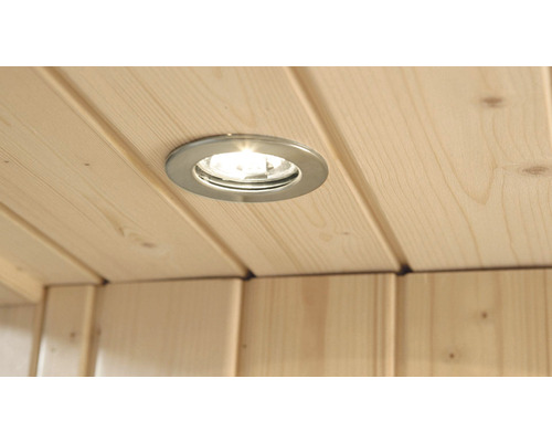 Vestavné stropní svítidlo v dřevěném stropě
